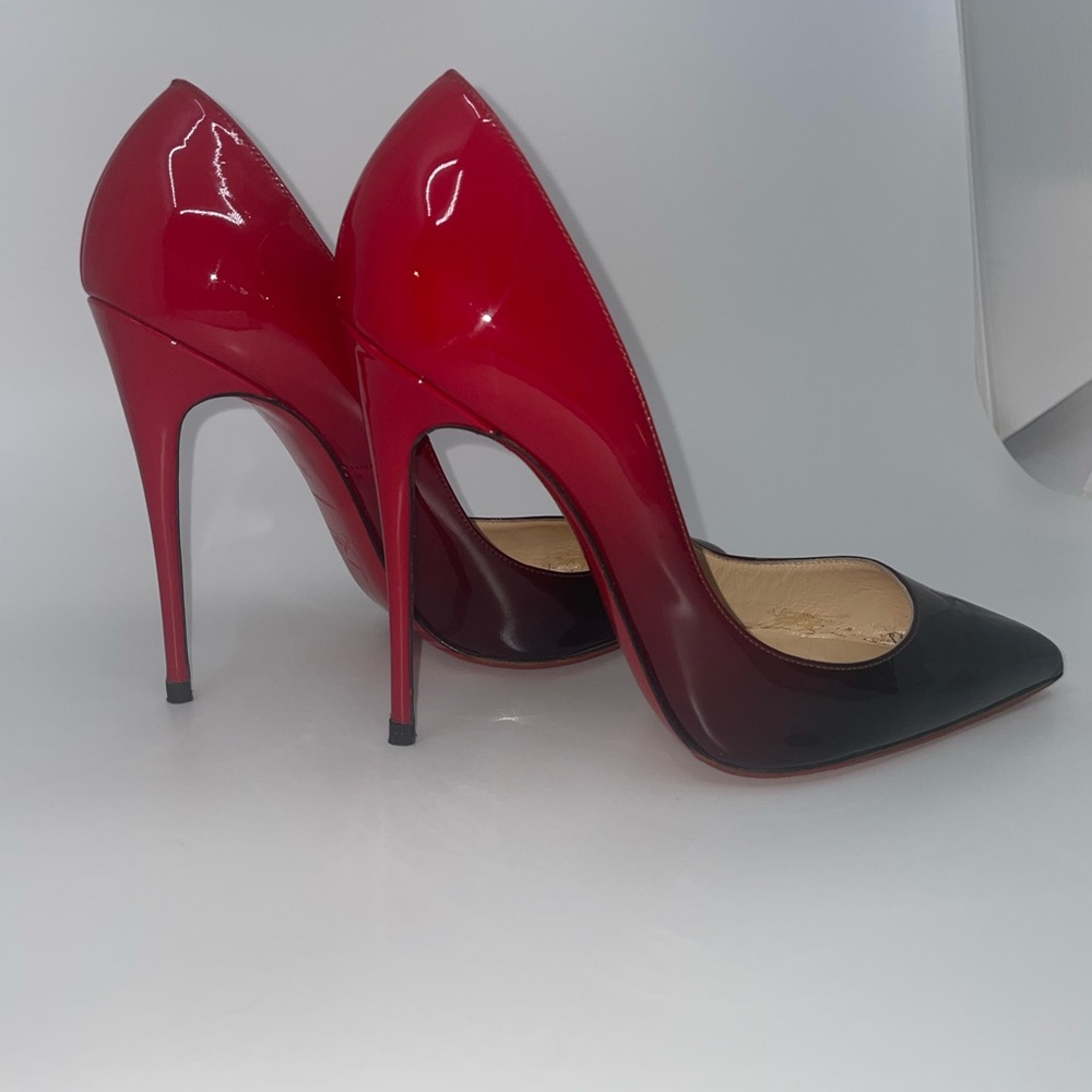 Red and Black Christian Louboutin Pigalle Follies Degrade Ombre.